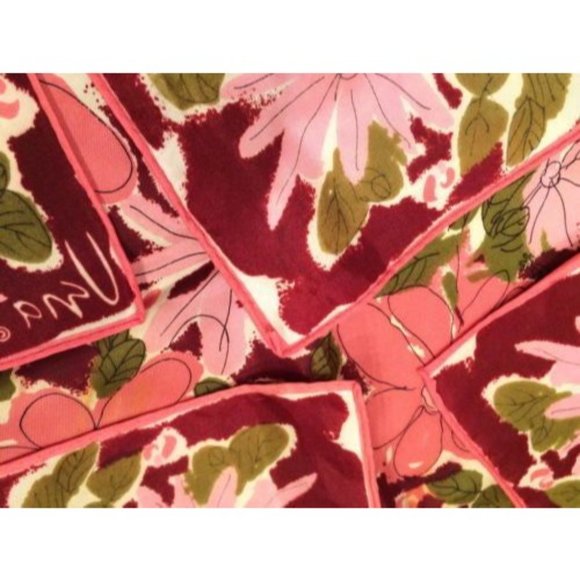 Vera Vintage Scarf Floral Pink Green Accessory - Picture 8 of 8